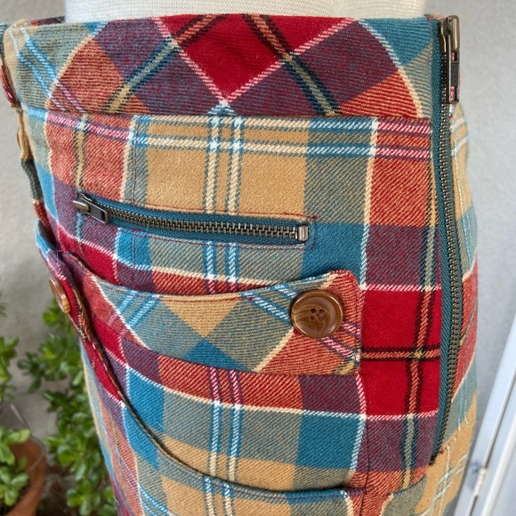 L.A.M.B. Plaid avant-garde skirt lined sz 6 - Picture 9 of 12